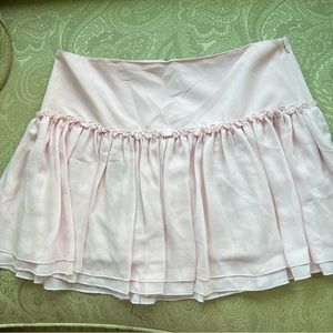 Banana Republic Pink Shirred Drop Waist Mini Skirt Size 14